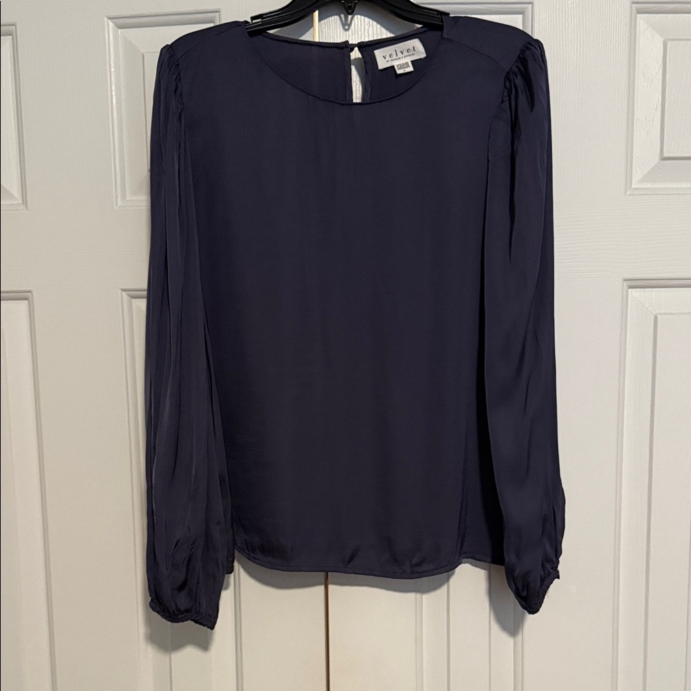 Velvet by Graham & Spencer Navy Blouse